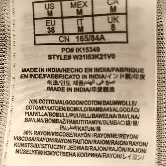 Guess white hi/lo long sleeve top - Picture 9 of 10